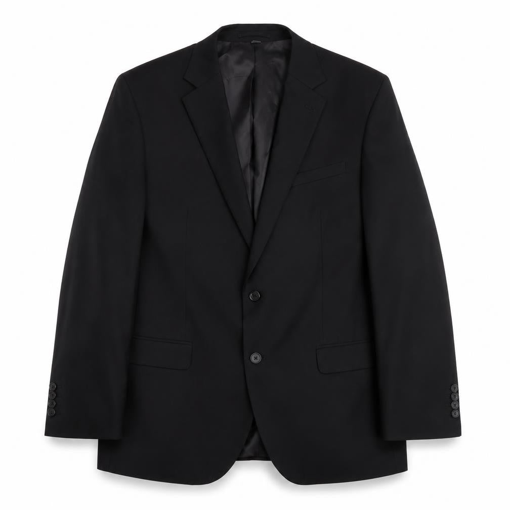 Marks & Spencer Mens Black Polyester Jacket Suit Jacket Size 42 Regular