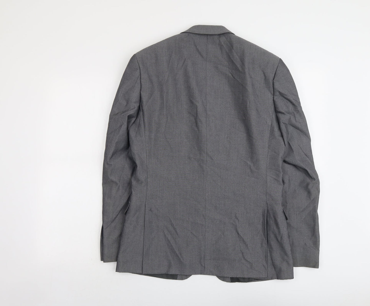 Red Herring Mens Grey Polyester Jacket Suit Jacket Size 38 Regular