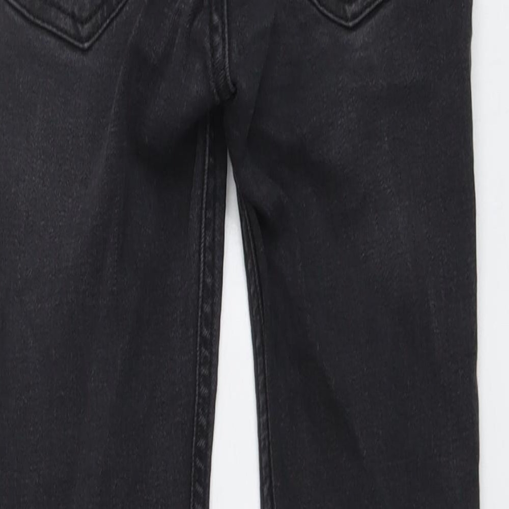 Abercrombie & Fitch Girls Grey Cotton Skinny Jeans Size 9-10 Years Regular Button - Distressed