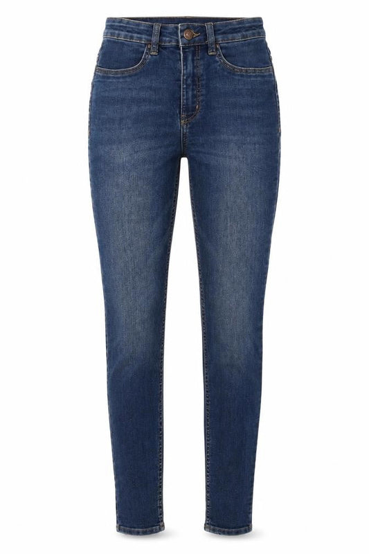 H&M Womens Blue Cotton Skinny Jeans Size 4 L29 in Regular Button