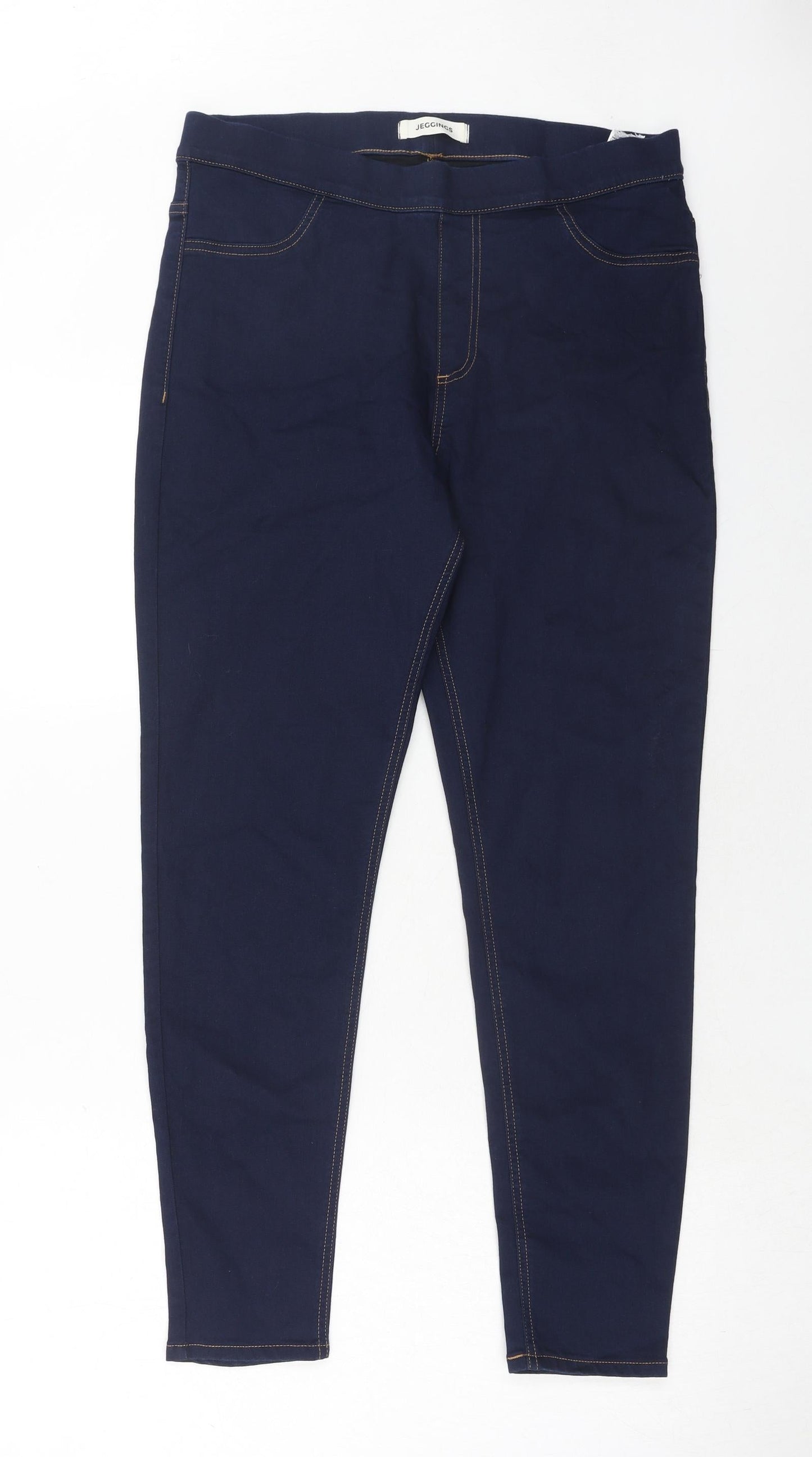 Marks and Spencer Womens Blue Cotton Jegging Jeans Size 14 Regular