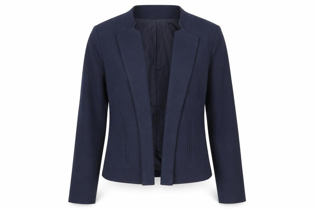ASOS Womens Blue Polyester Jacket Blazer Size 12 - Open