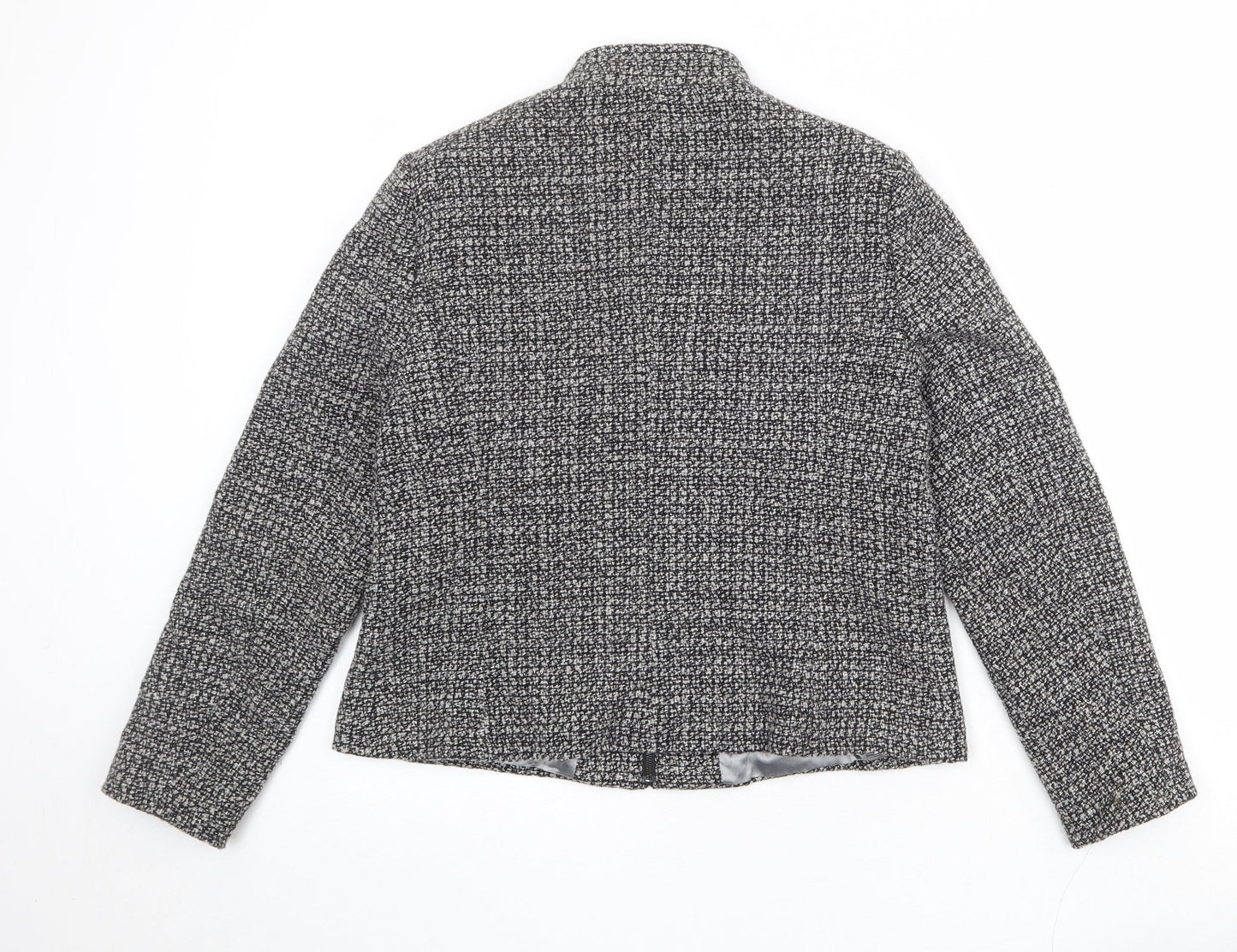 Article Womens Black Geometric Jacket Size 16 Zip