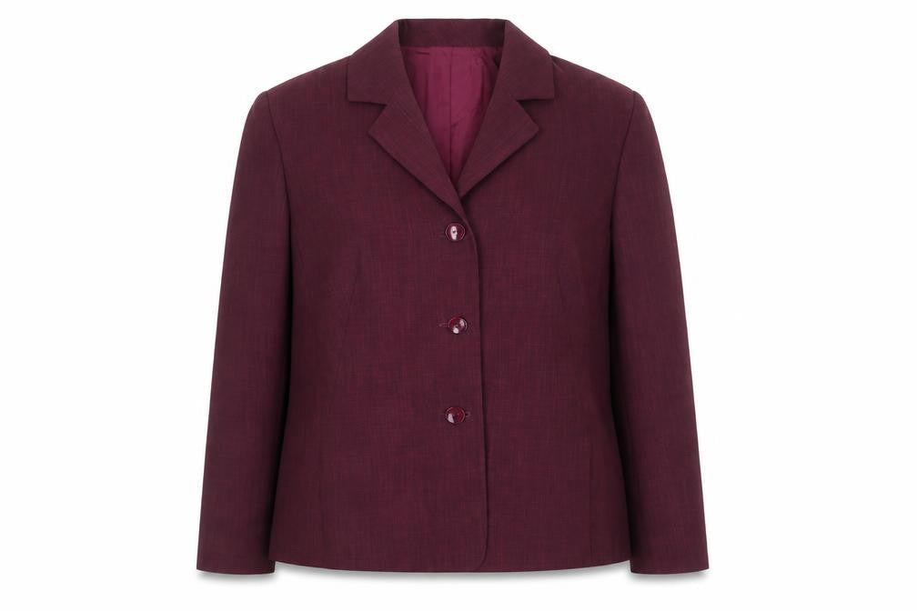 Liza Lovell Womens Purple Polyester Jacket Blazer Size 14
