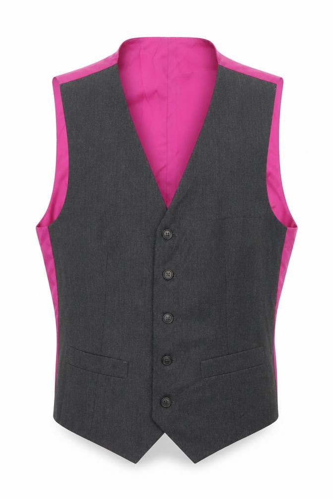 Marks & Spencer Mens Grey Polyester Jacket Suit Waistcoat Size 38 Regular