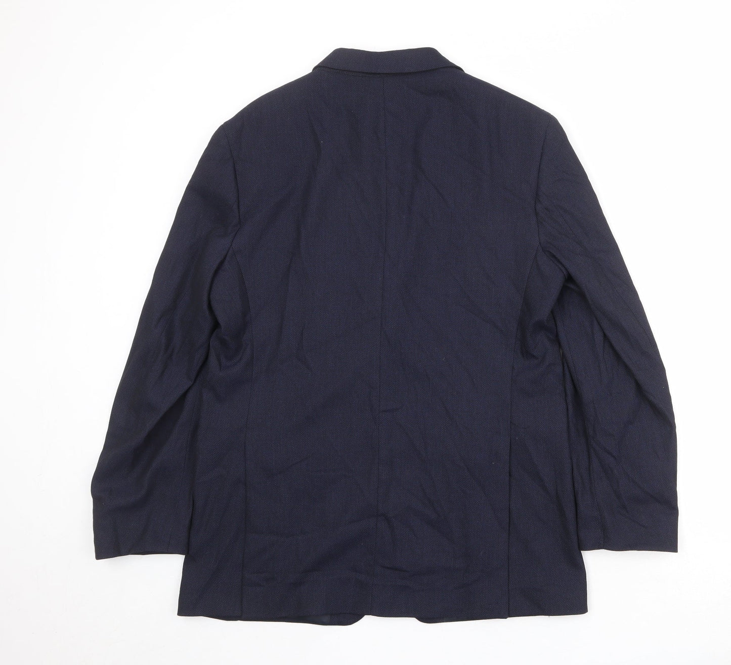 Zara Mens Blue Polyester Jacket Suit Jacket Size 40 Regular