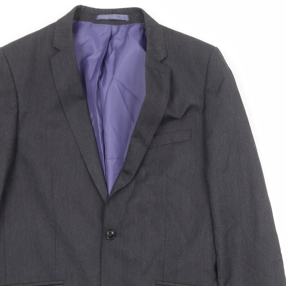 Marks and Spencer Mens Grey Polyester Jacket Suit Jacket Size 40 Regular
