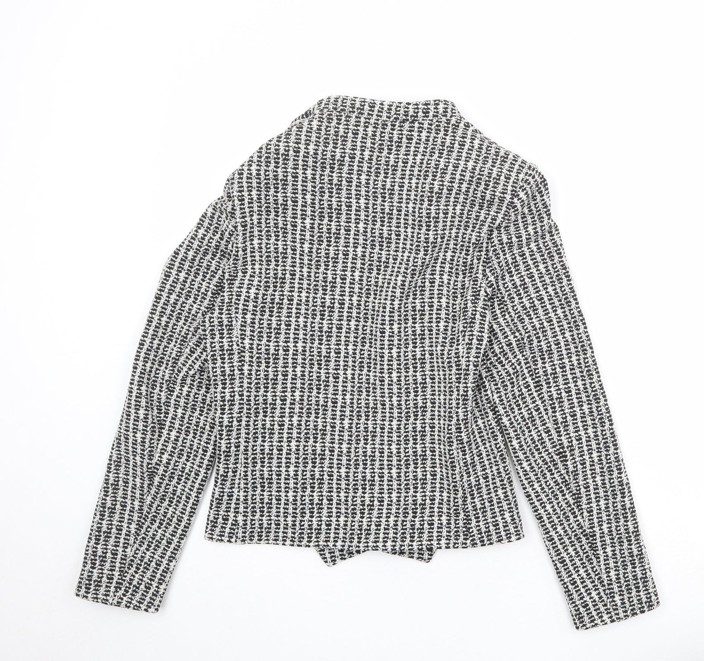 Marks & Spencer Womens Black Geometric Jacket Blazer Size 12