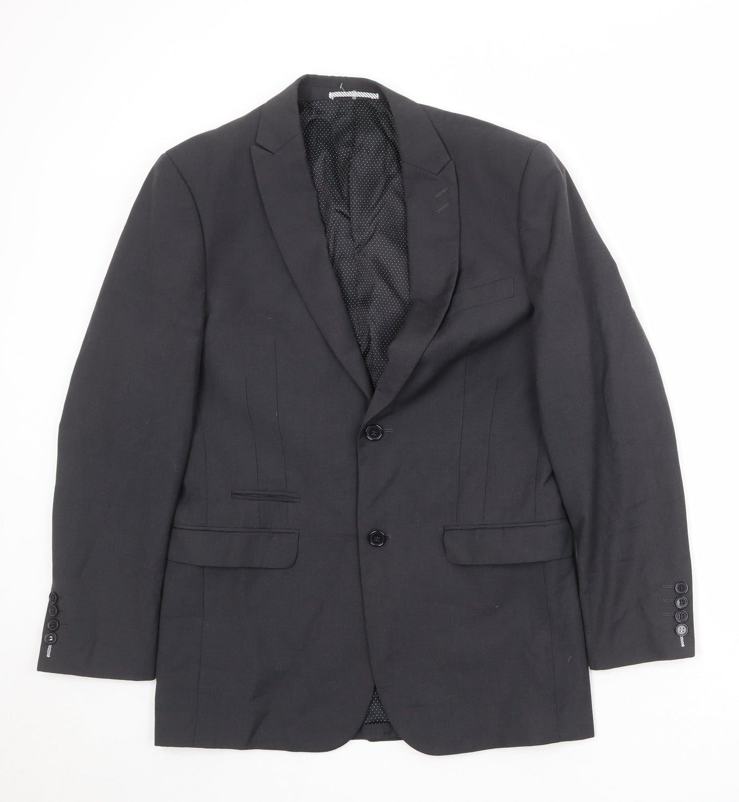 Skopes Mens Black Polyester Jacket Suit Jacket Size 36 Regular