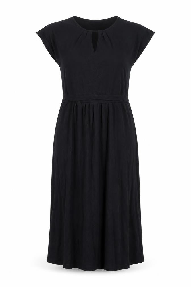 JoJo Maman Bébé Womens Black Viscose A-Line Size S Round Neck Pullover