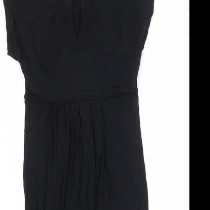 JoJo Maman Bébé Womens Black Viscose A-Line Size S Round Neck Pullover