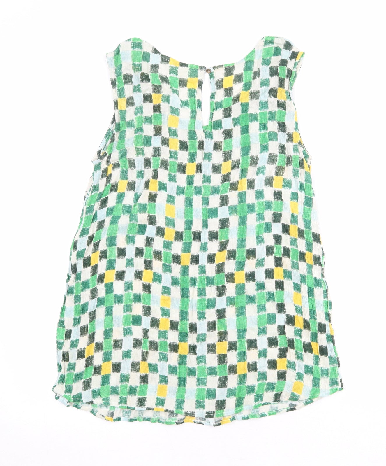 Nomads Womens Multicoloured Geometric Polyester Basic Tank Size 14 Round Neck