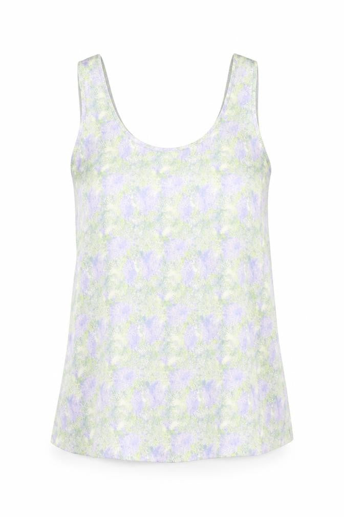Marks & Spencer Womens Multicoloured Geometric Polyester Basic Tank Size 8 Round Neck