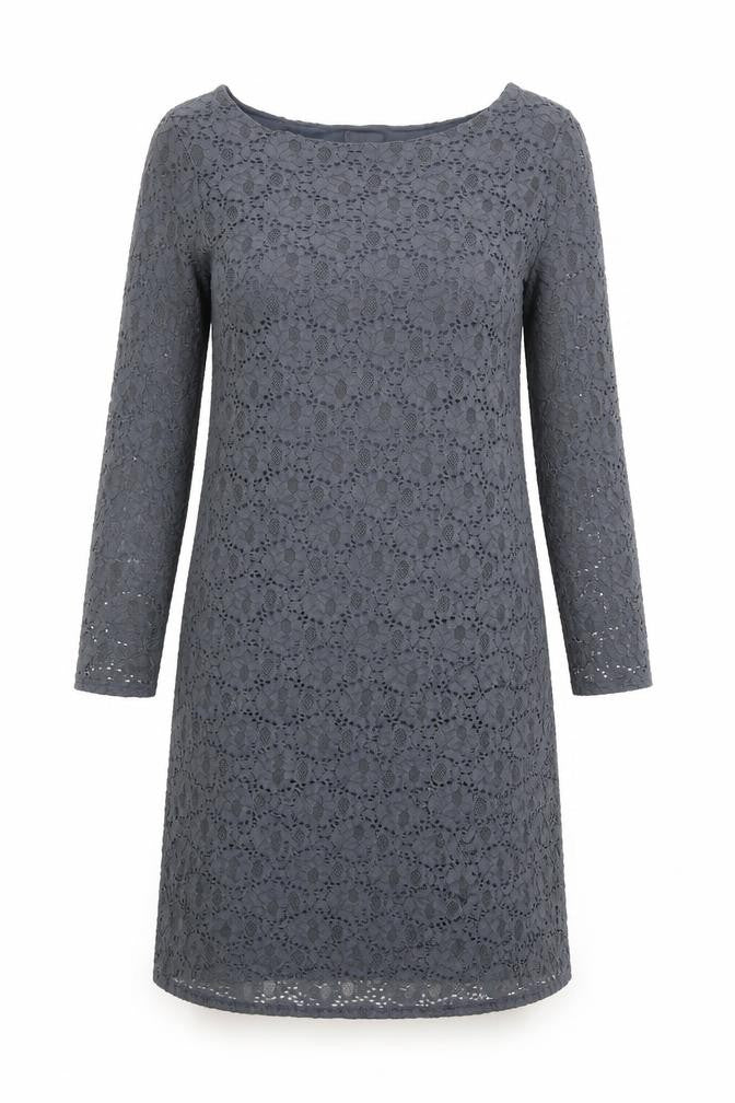 Phase Eight Womens Grey Floral Viscose Shift Size 10 Boat Neck Pullover