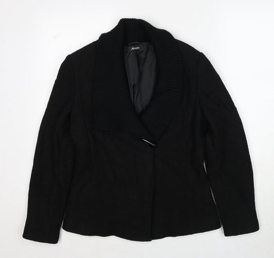 Alexara Womens Black Jacket Size 12 Buckle