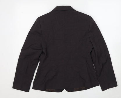 Next Womens Brown Polyester Jacket Blazer Size 12