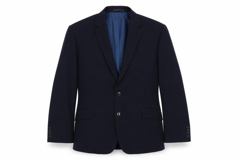 Marks & Spencer Mens Blue Wool Jacket Suit Jacket Size 42 Regular