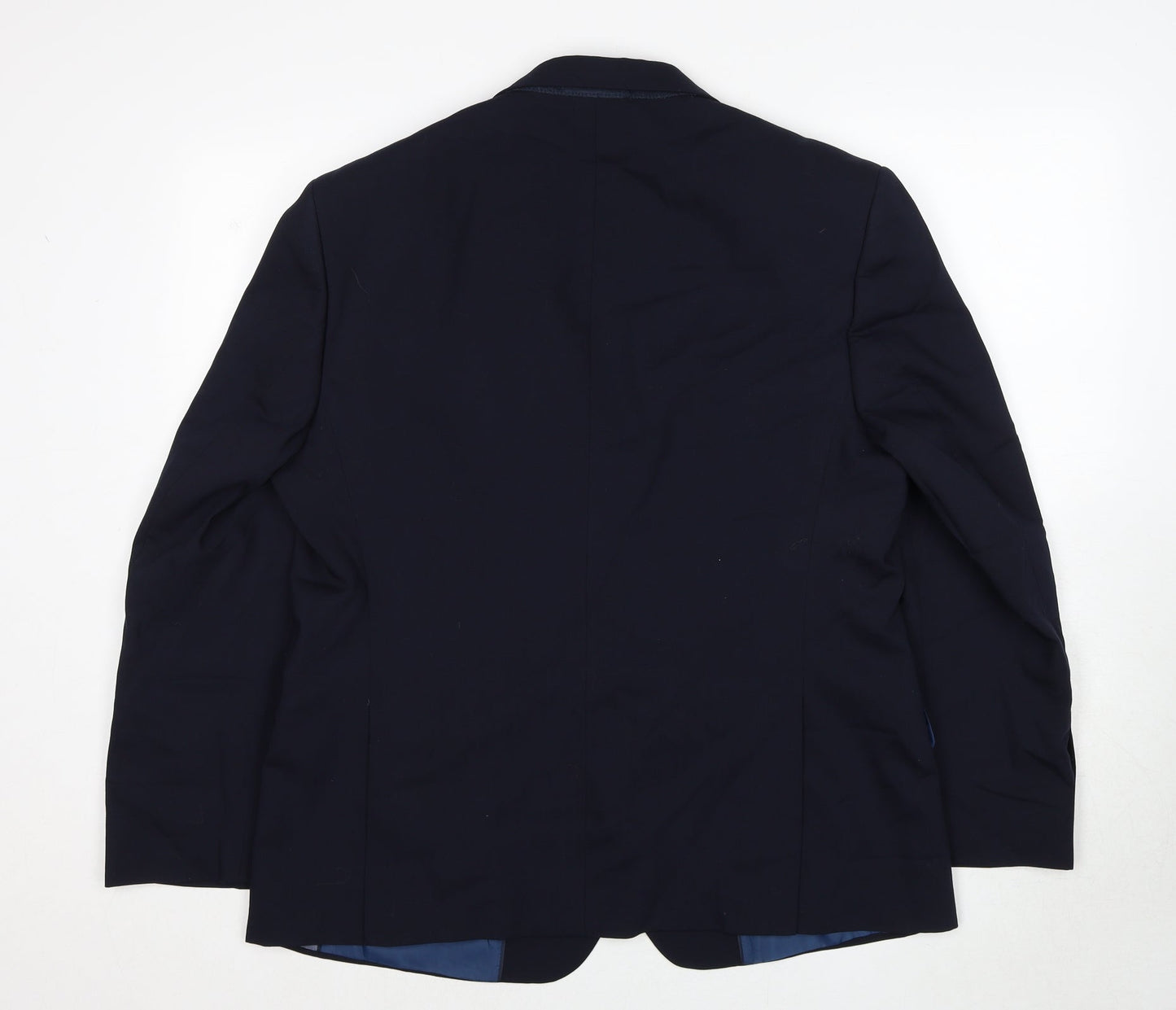 Marks and Spencer Mens Blue Wool Jacket Suit Jacket Size 42 Regular
