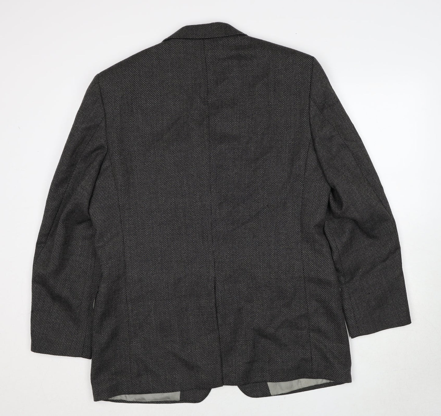 Marks and Spencer Mens Grey Wool Jacket Blazer Size 42 Regular