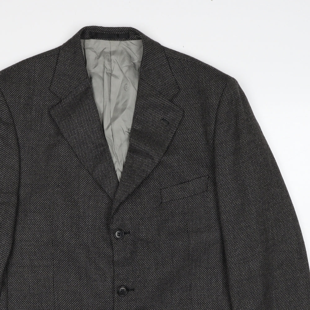 Marks and Spencer Mens Grey Wool Jacket Blazer Size 42 Regular