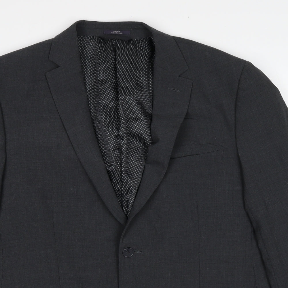 Marks and Spencer Mens Grey Wool Jacket Suit Jacket Size 42 Regular