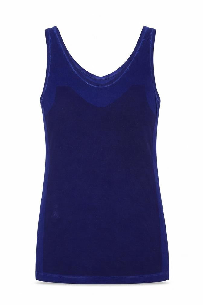 French Connection Womens Blue Viscose Basic Tank Size XS Round Neck - Size XS-S