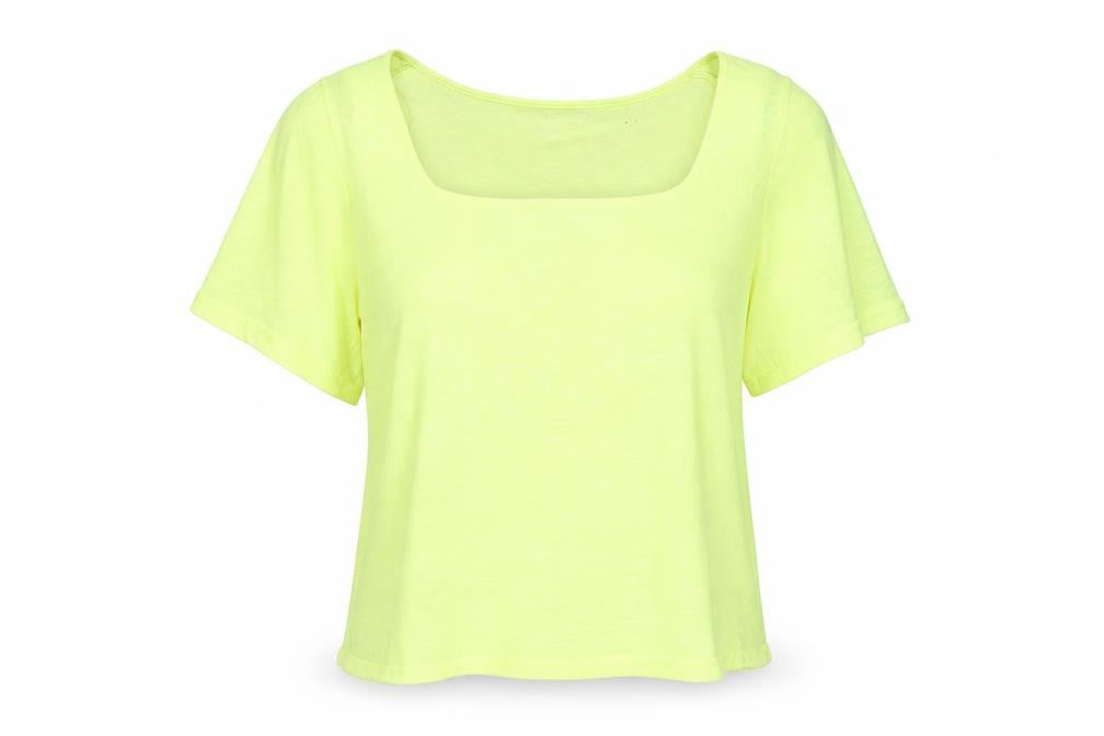 NEXT Womens Yellow Acrylic Basic Blouse Size 14 Round Neck