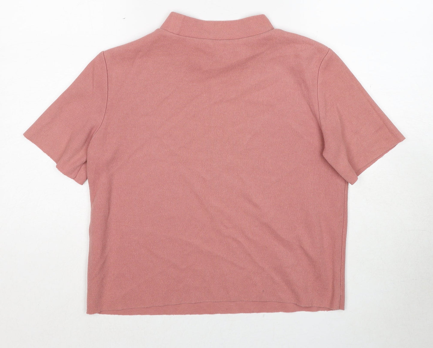 Zara Womens Pink Round Neck Polyester Pullover Jumper Size M