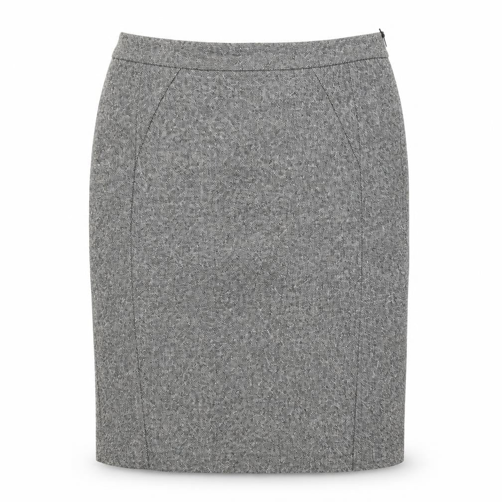 Warehouse Womens Grey Wool Straight & Pencil Skirt Size 12 Zip