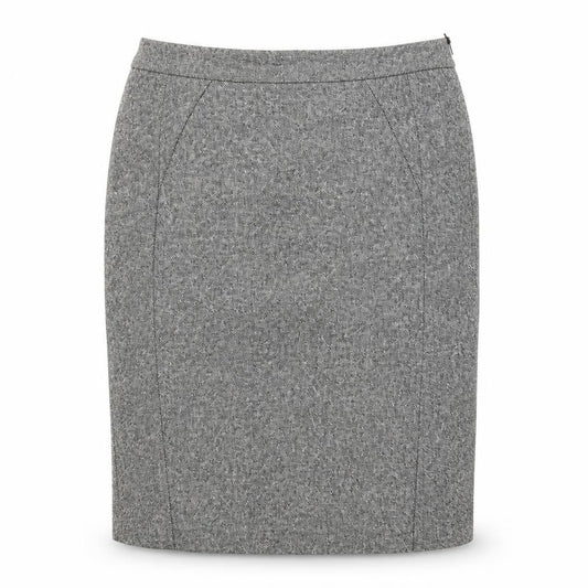 Warehouse Womens Grey Wool Straight & Pencil Skirt Size 12 Zip