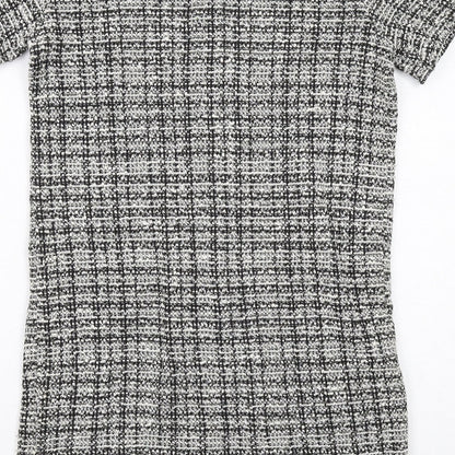 Zara Womens Black Cotton A-Line Size S Round Neck Pullover