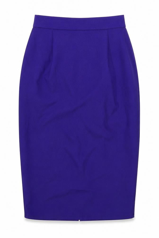 Pêche Womens Blue Polyester A-Line Skirt Size 10 Zip
