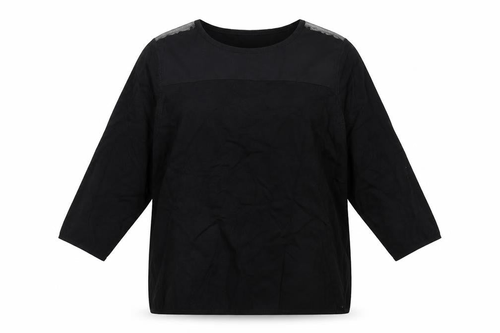 Zoe+Phoebe Womens Black Round Neck Rayon Pullover Jumper Size L