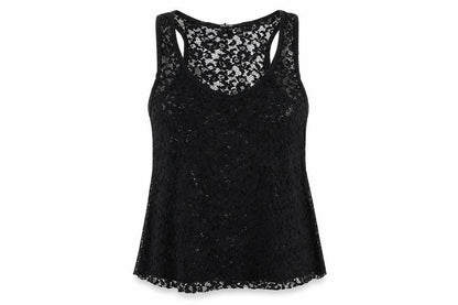 Select Womens Black Polyester Basic Tank Size 10 Scoop Neck