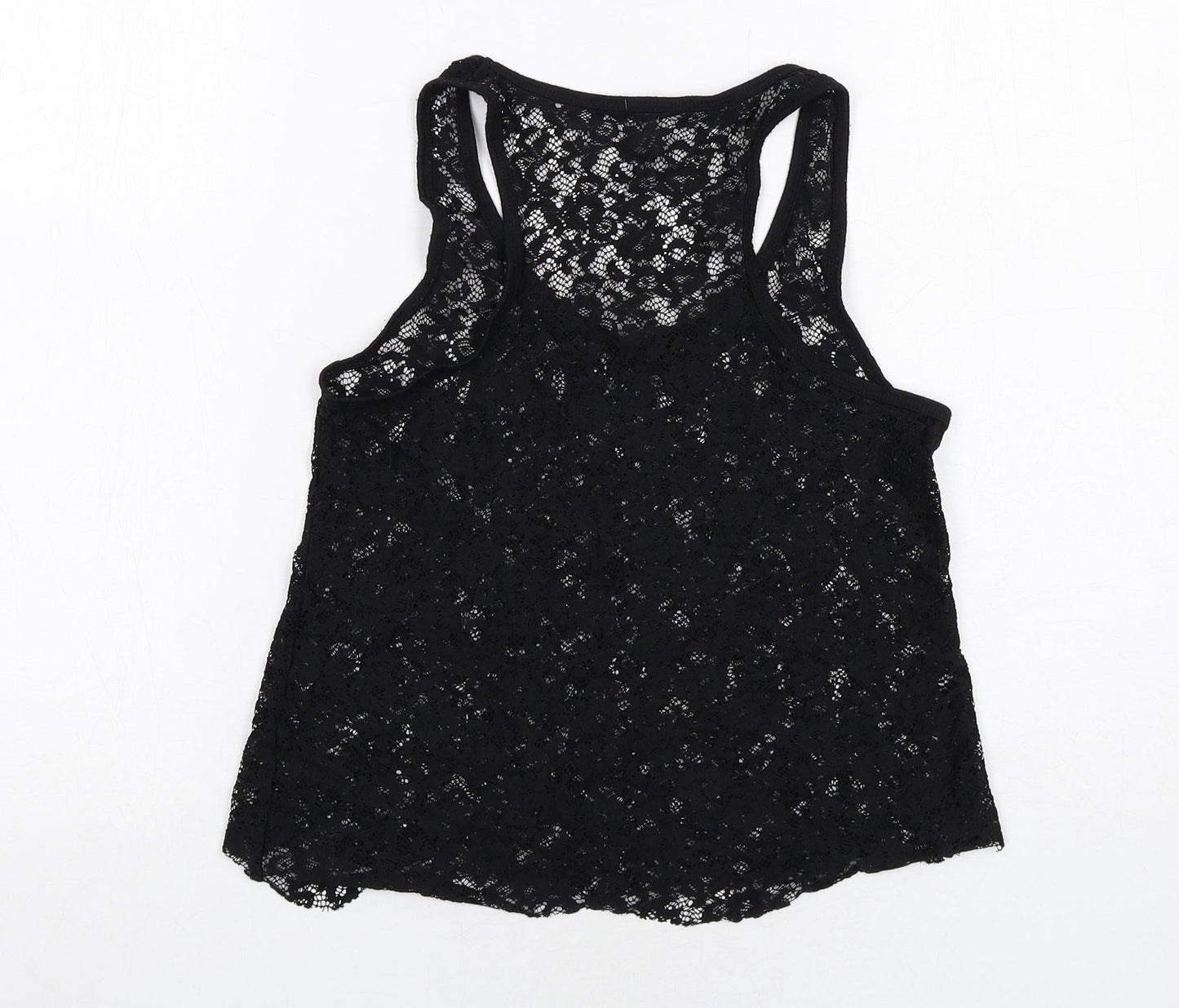 Select Womens Black Polyester Basic Tank Size 10 Scoop Neck