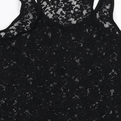 Select Womens Black Polyester Basic Tank Size 10 Scoop Neck