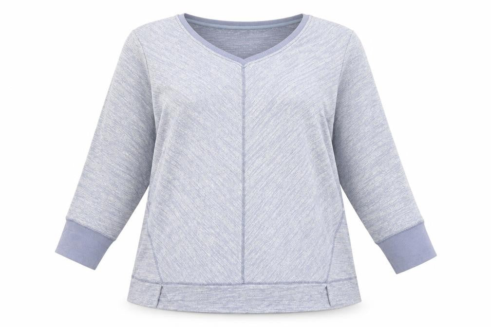 H by Halston Womens Blue Polyester Pullover Sweatshirt Size XL Pullover