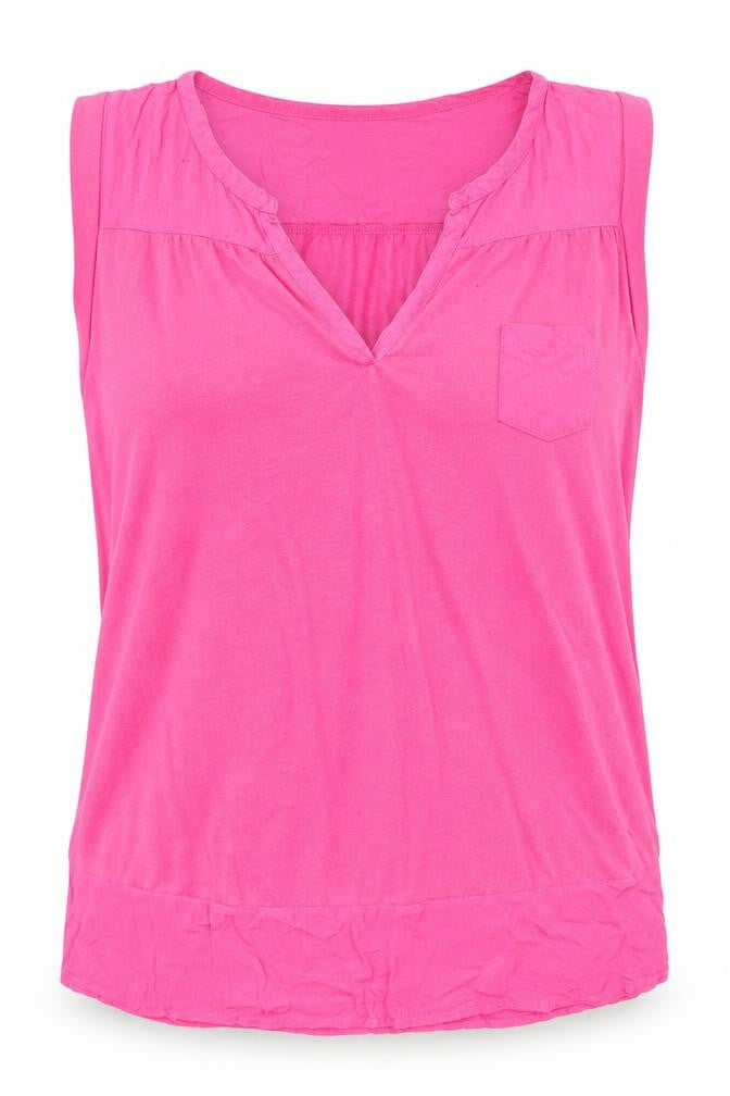 H&M Womens Pink Viscose Basic Blouse Size S V-Neck