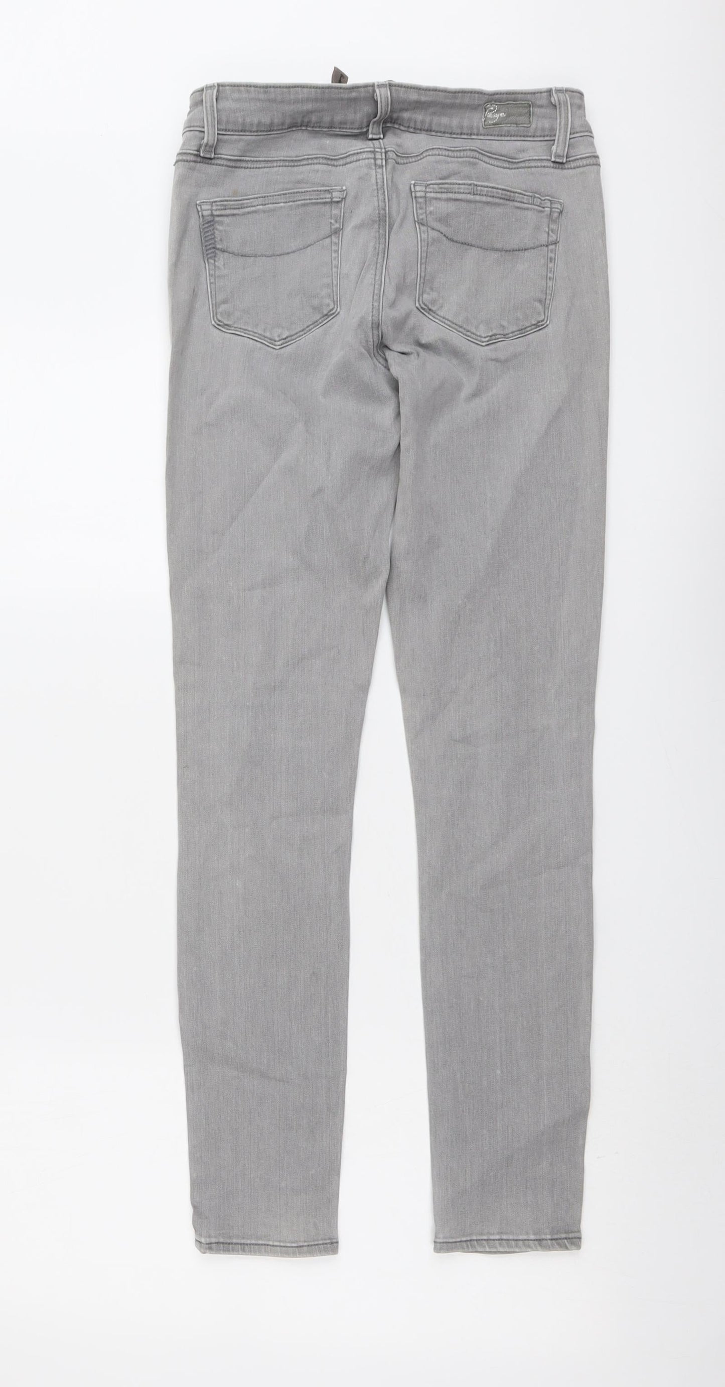 Paige Womens Grey Cotton Skinny Jeans Size 27 in L29 in Regular Button