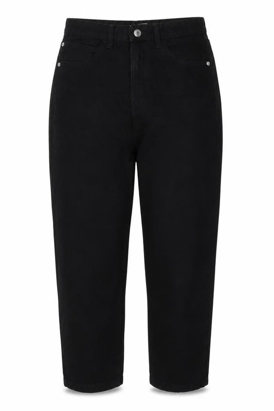Dont Think Twice Womens Black Cotton Mom Jeans Size 10 L24 in Regular Button