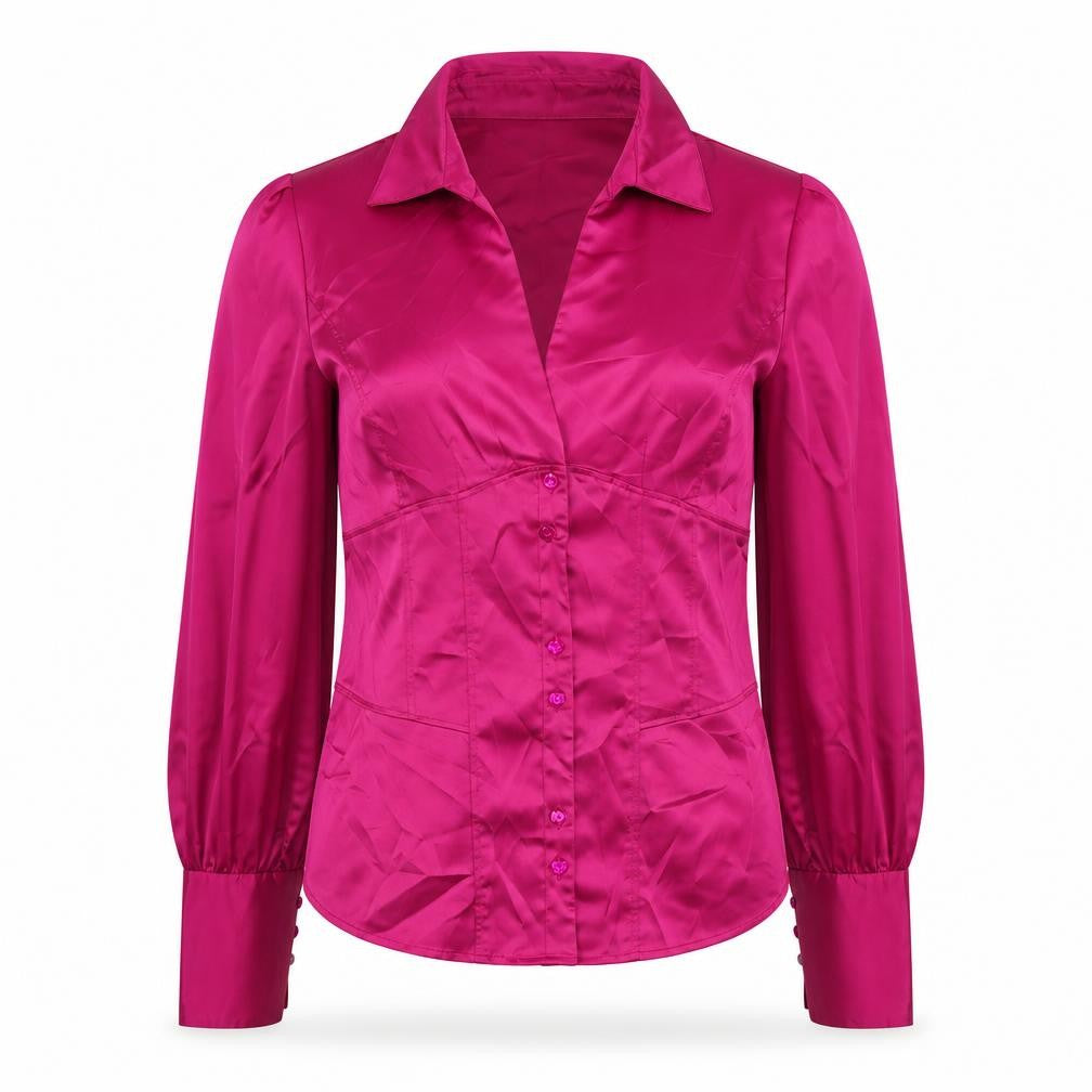 NEXT Womens Purple Polyester Basic Button-Up Size 12 Collared