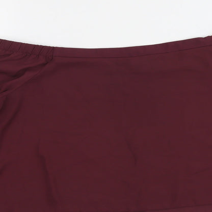 New Look Womens Purple Polyester Basic Blouse Size 10 Off the Shoulder