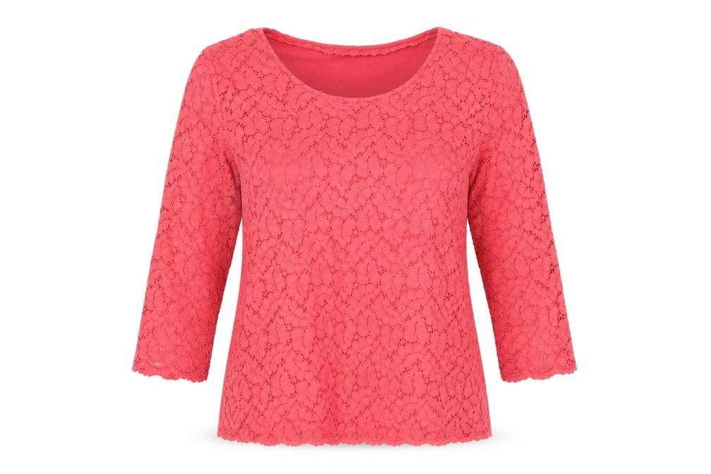 Marks & Spencer Womens Pink Cotton Basic Blouse Size 8 Boat Neck