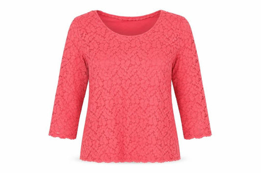 Marks and Spencer Womens Pink Cotton Basic Blouse Size 8 Boat Neck