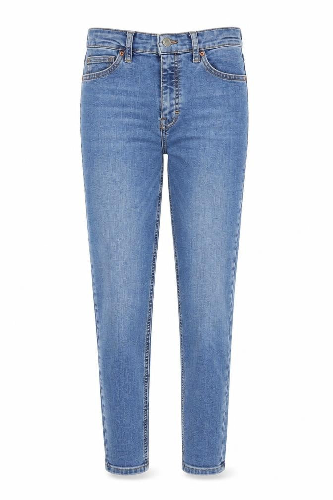 Topshop Womens Blue Cotton Skinny Jeans Size 26 in Regular Zip