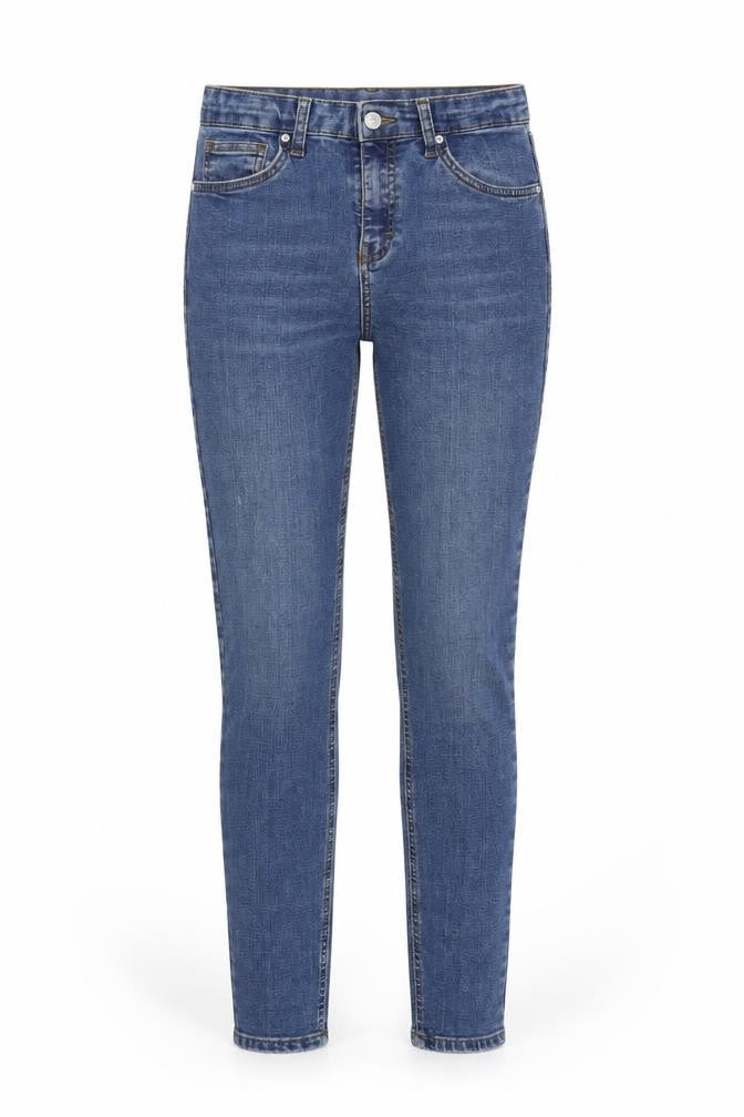 Topshop Womens Blue Cotton Skinny Jeans Size 28 in Regular Zip