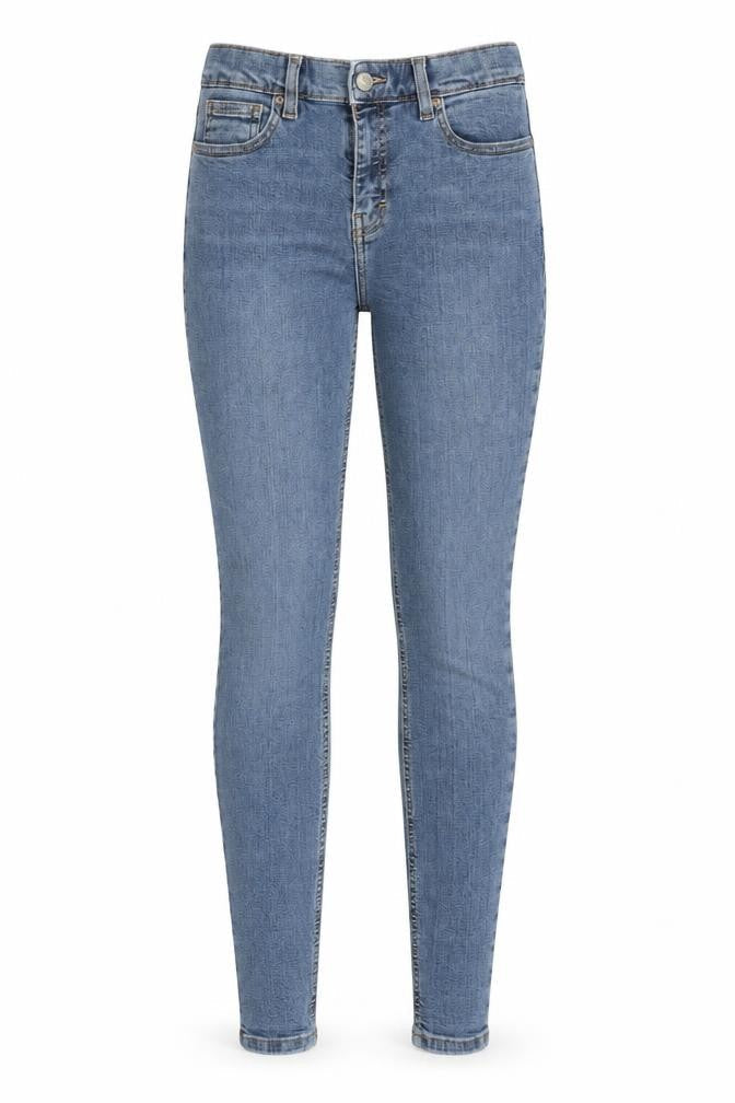 Topshop Womens Blue Cotton Skinny Jeans Size 26 in Regular Zip