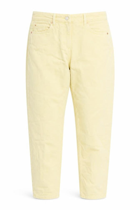 NEXT Womens Yellow Cotton Mom Jeans Size 8 Regular Zip