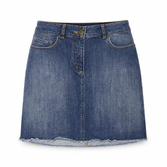 Baukjen Womens Blue Polyester A-Line Skirt Size 8 Zip