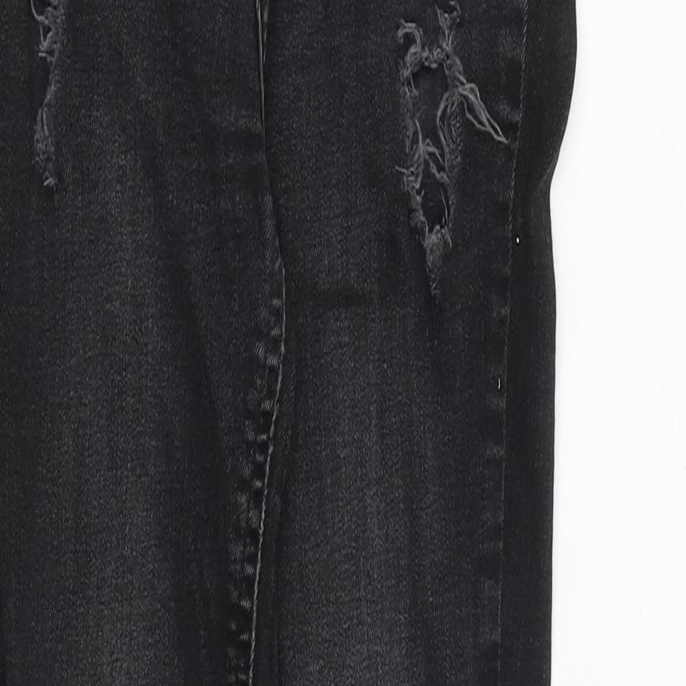 River Island Womens Grey Cotton Skinny Jeans Size 8 Regular Zip
